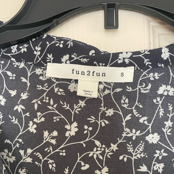 Fun 2 Fun Blue and  Shirt with Notched Collar - Picture 2 of 3